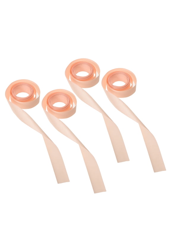 4Pcs Ballet Pointe Shoe Ribbons Pink Satin Wide Wraps for Stage Performance