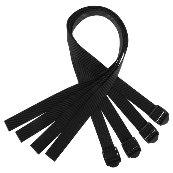 DEEPCRAFF 4-Pack Adjustable Elastic Foot Straps for Rowing Machines, Non- and Comfortable Gym Exercise Accessories