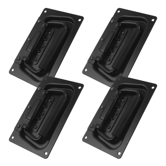 DEEPCRAFF 4Pcs Flush Mount Black Speaker Handles for Dj Amplifier Cases with Multiuse Versatility