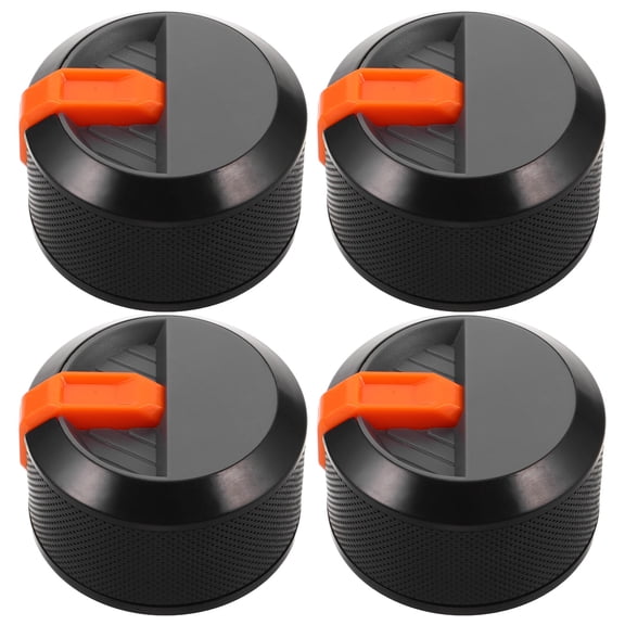 DEEPCRAFF 4Pcs Barbecue Grill Knobs Replacement Black Plastic Anti Slip Design for Gas Burners