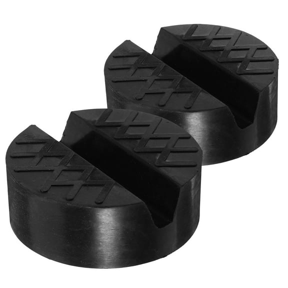 DEEPCRAFF 4Pcs Rubber Jack Pads for Floor Jack Vehicle Lift with Slotted Frame Protector Black