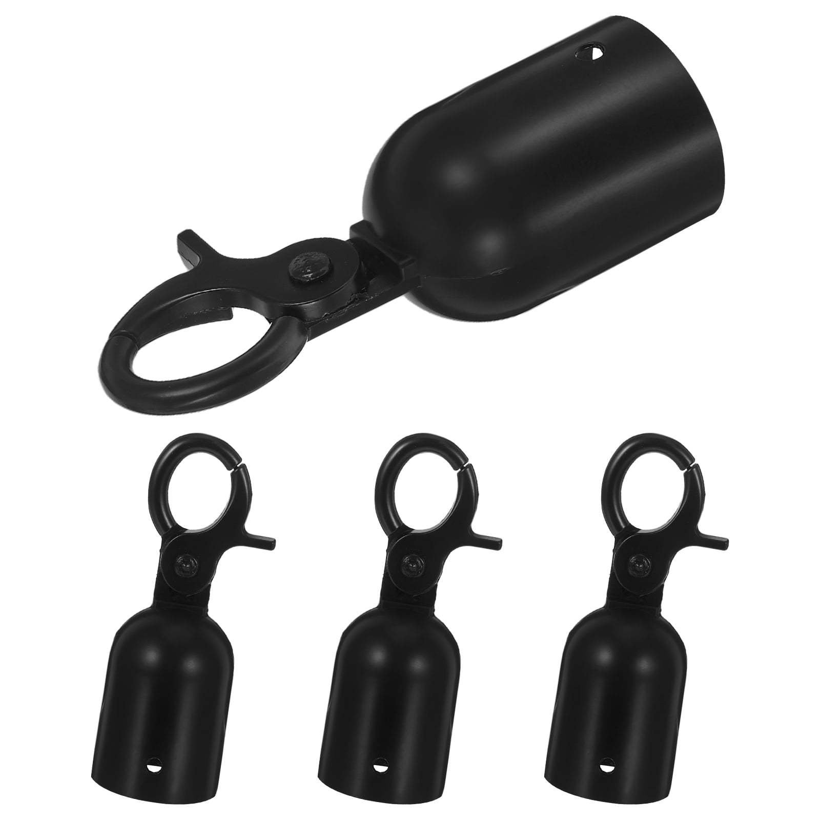 DEEPCRAFF Heavy Duty Rope Fittings, Black Zinc Alloy End Hooks, Secure ...
