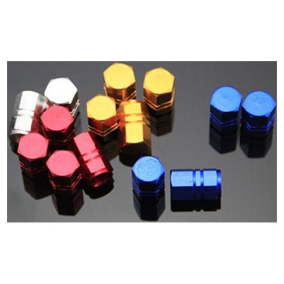 DEEPCRAFF 4-Pack Aluminum Tire Valve Caps Universal Fit for Bike and Car Tire