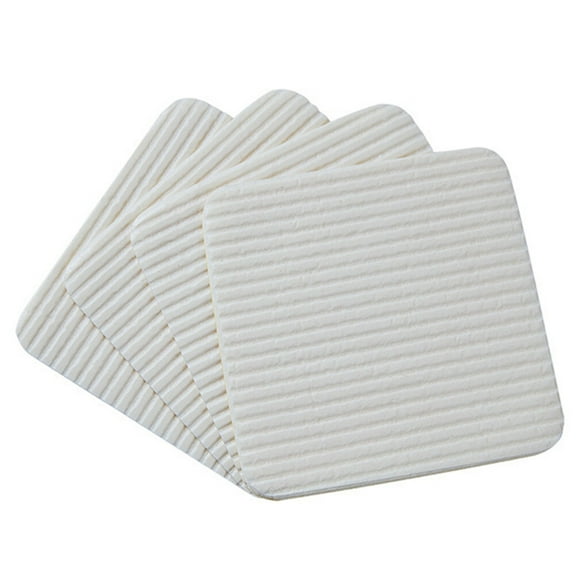 DEEPCRAFF 4Pcs Carpet Anti Slip Patch with Washable Non Woven Fabric White for Rug Fixation
