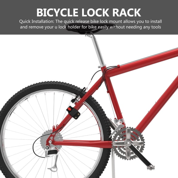 DEEPCRAFF 4Pcs Compact Bike Lock Support Holder Black for Mountain and Road Bike Safety Accessories