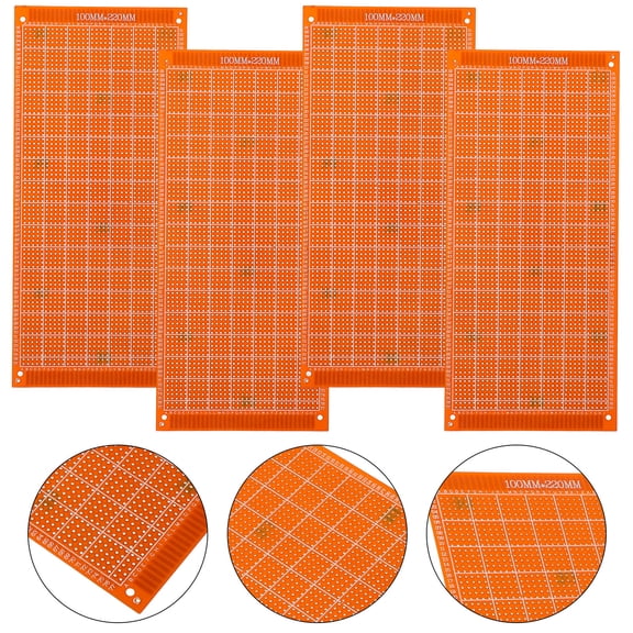 DEEPCRAFF 4Pcs PCB Boards for Professionals with Prototyping Rose Gold Fiberglass Home Projects