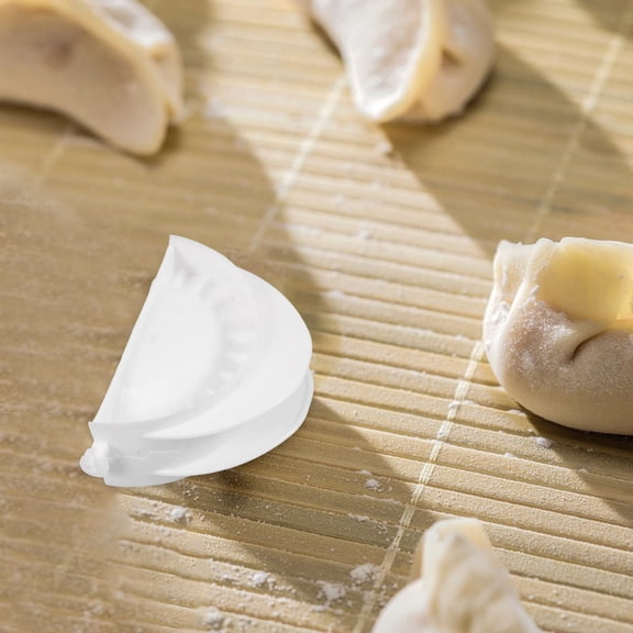 DEEPCRAFF 4-Piece White Dough Skin Mold Set for Dumplings, Multipurpose Kitchen Tool for Easy and Quick Dumpling Making