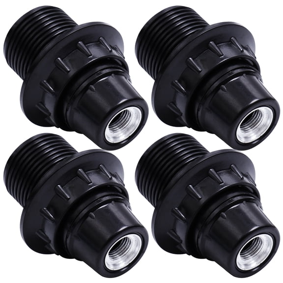 DEEPCRAFF 4-Pack E14 Black Light Socket Lamp Holder Replacement Base for Home Lighting Fixtures