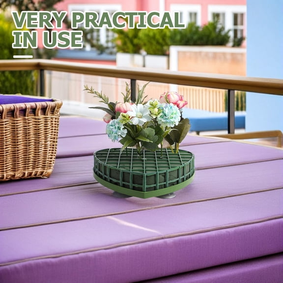 DEEPCRAFF 4Pcs Green Floral Mud Blocks Practical Flower Cage for Event Decoration