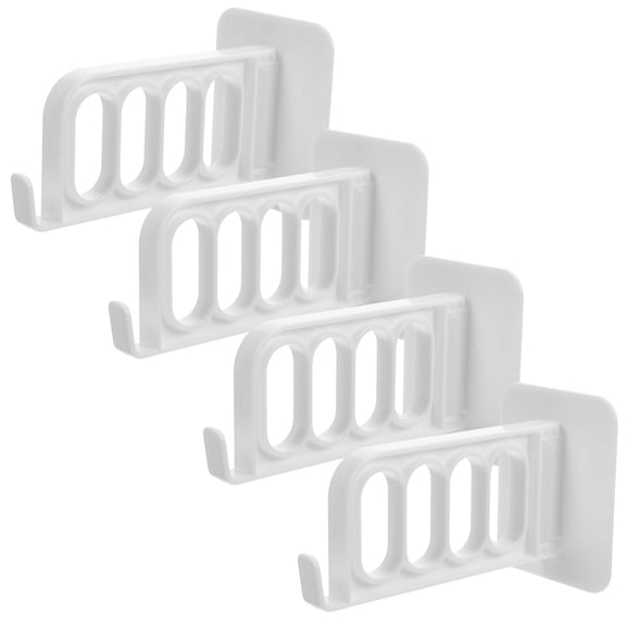 DEEPCRAFF Adhesive Clothes Drying Rack White Plastic Wall Mounted No-Punch Design Practical