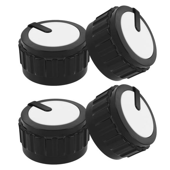 DEEPCRAFF 4Pcs Gas Grill Control Knob Replacement Black Plastic Rotating Switch for Home Bbq Stove
