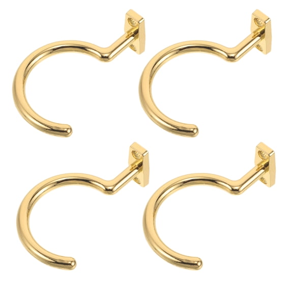 DEEPCRAFF 4Pcs Metal Pool Cue Holder with Plated Gold Finish Elegant Design for Billiard Table Accessories Storage
