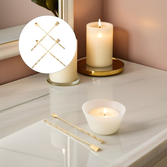 DEEPCRAFF Copper Incense Tools Set Golden Precise Control for Yoga Room 4Pcs