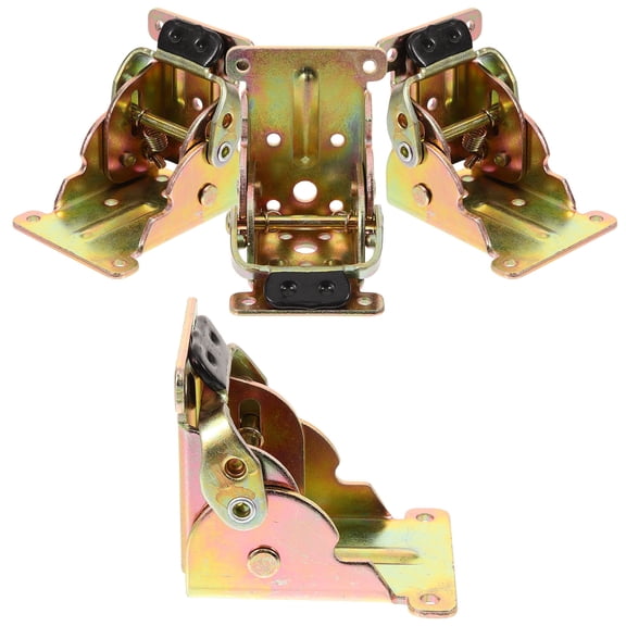 DEEPCRAFF 4Pcs Golden Iron Folding Lock for Table with Safety and Stability 6.50X6.20X5.00cm