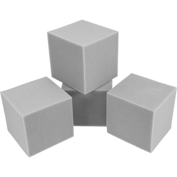 DEEPCRAFF 4Pcs Grey Corner Soundproofing Foam Tiles for Acoustic Treatment and Sound Absorption