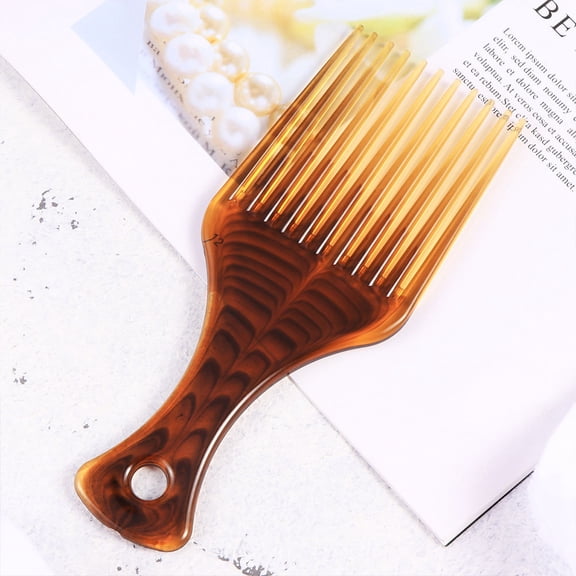 DEEPCRAFF 4-Pack Wide Tooth Hair Pick Combs Coffee Color Plastic Anti-Static Hair Styling Tools