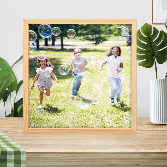 DEEPCRAFF Beige Wood Deep Groove Canvas Frames 30x30 cm 4 Pieces