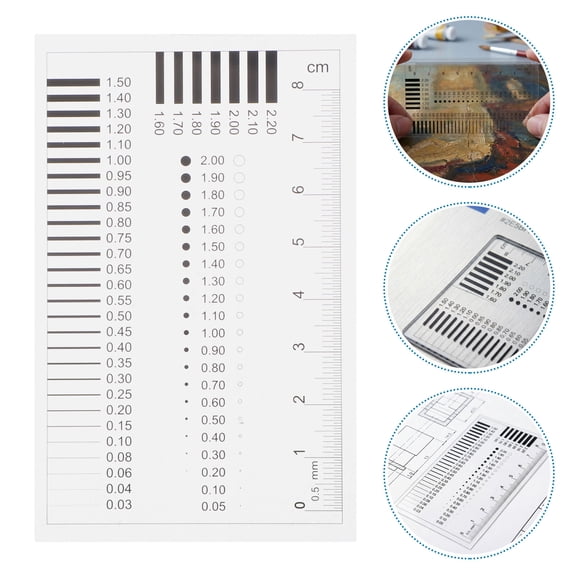 DEEPCRAFF 4Pcs High Precision Transparent Crack Gauge for Industrial Flaw and Scratch Detection Measurement