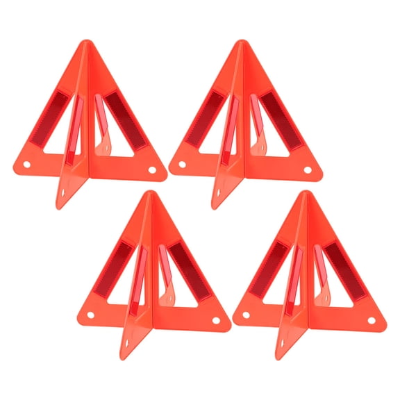 DEEPCRAFF 4Pcs Lightweight Red Emergency Triangles for Vehicles Roadside Safety Accessories
