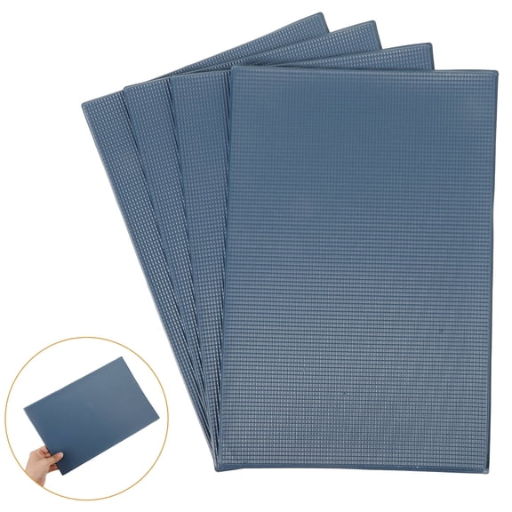 DEEPCRAFF 4Pcs Miniature Roof for Hobbyists in Navy with Rectangular Shape for Mini Scene Decoration