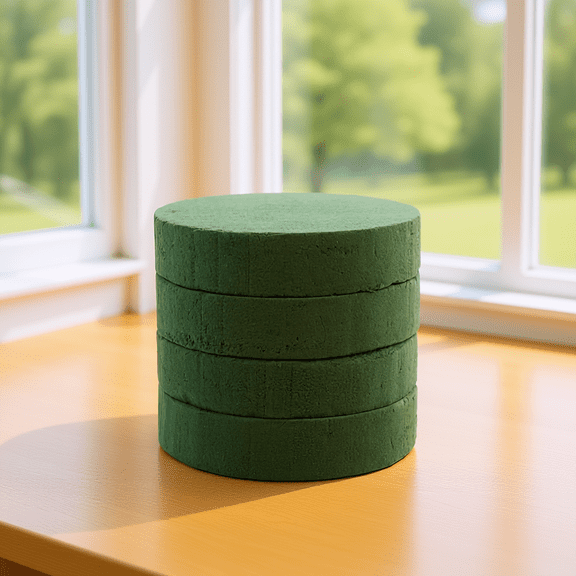 DEEPCRAFF 4Pcs Moisture Retaining Green Floral Foam Bricks for Beautiful Home Arrangements