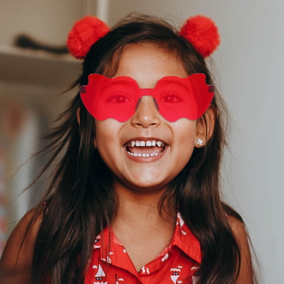 DEEPCRAFF 4Pcs Party Eyeglasses Rimless Design Assorted Colors Lightweight Pc Frames for Decoration