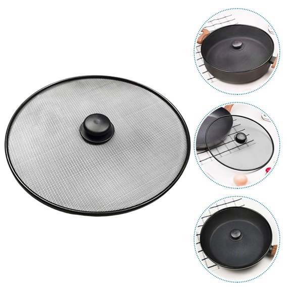 DEEPCRAFF 4-Pack Stainless Steel Oil Splatter Screens for Frying Pans and Cooking Pots, Mesh Guards