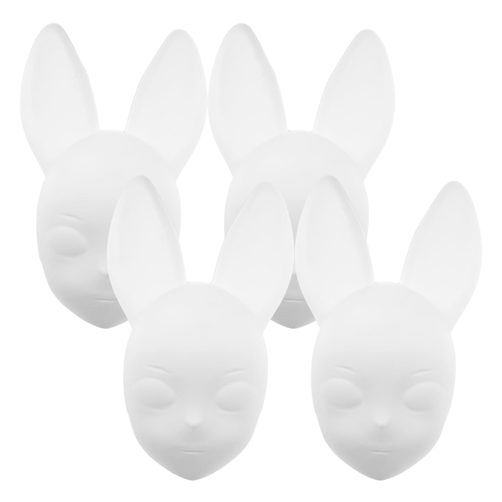 DEEPCRAFF 4Pcs Painting Mask Diy Enthusiasts Unfinished Blank White ...