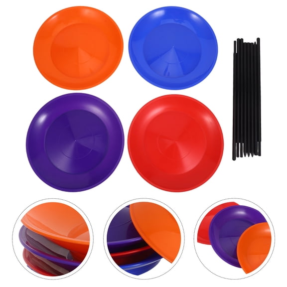 DEEPCRAFF Juggling Plates Plastic Lightweight Circus Props for Playing Assorted Color