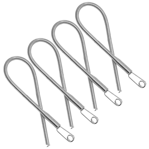 DEEPCRAFF Stainless Steel Drawstring Threader Plated Silver Bendable for Smooth Threading 4Pcs