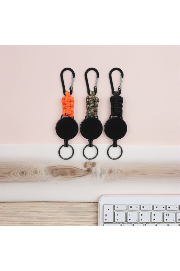 4-Pack Portable Retractable Keychains with Automatic Retraction, Design for Easy Key Carrying and Everyday Use