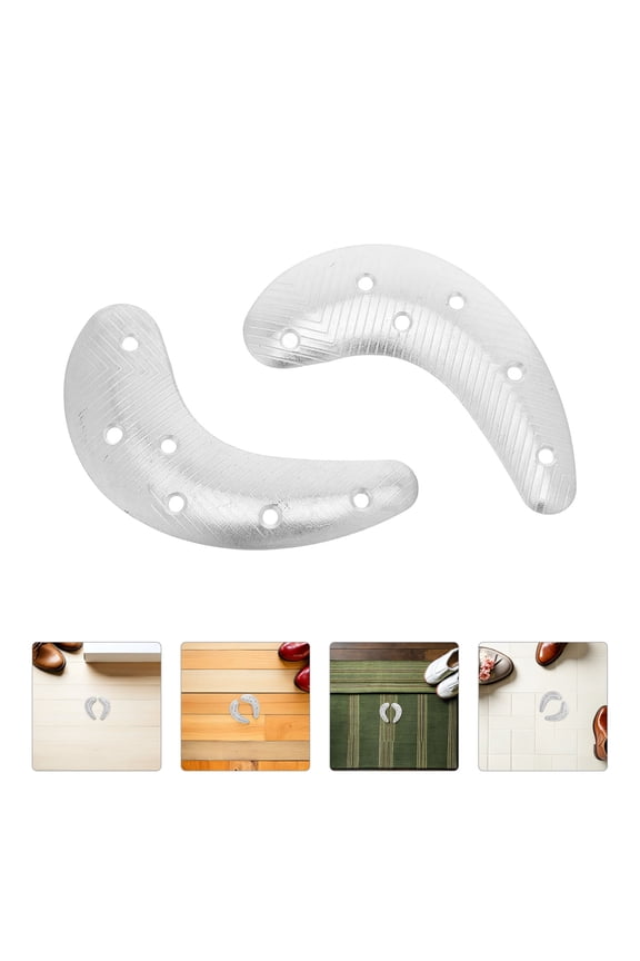 4Pcs Durable Metal Shoe Heel Taps for Boot Heel Plate Repair with Enhanced Traction