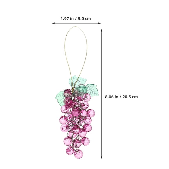 DEEPCRAFF 4-Piece Realistic Grape Cluster Beaded Acrylic Ornaments for Home, Holiday, Party and Celebration Decoration