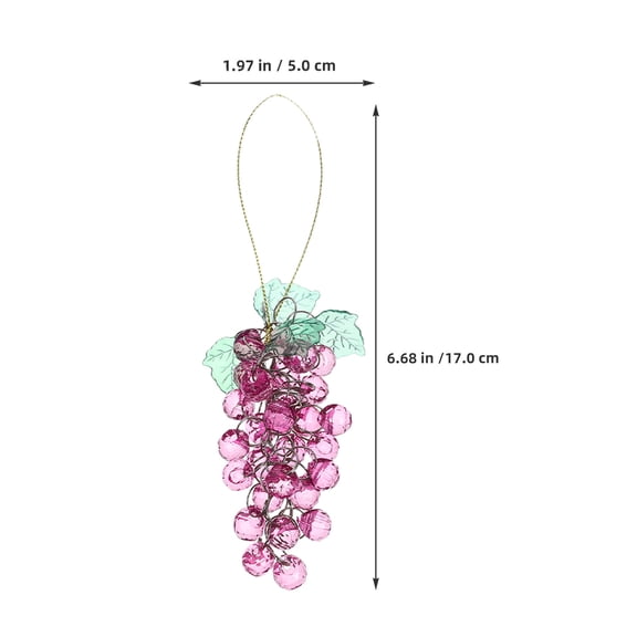 DEEPCRAFF 4-Piece Realistic Grape Cluster Beaded Acrylic Ornaments for Home, Holiday, Party and Celebration Decoration