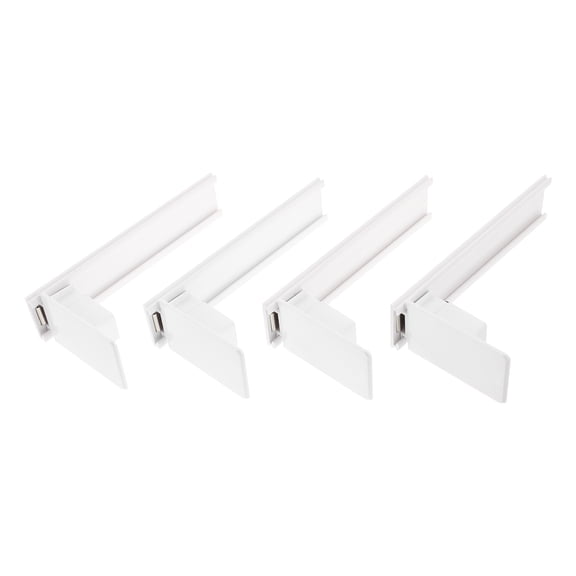 DEEPCRAFF 4Pcs Retail Store Automatic Shelf Pusher White Plastic Spring Loaded Display System