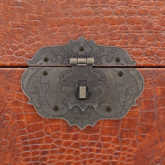 DEEPCRAFF 4Pcs Retro Style Decorative Hasp Lock Latch for Jewelry Boxes and Door Use