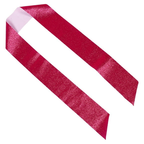 DEEPCRAFF 4Pcs Glitter Blank Sash Rosy Party Supplies for Birthday Graduation and Pageants