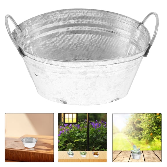DEEPCRAFF Set of 4 Mini Metal Buckets Small Tinplate Pails for Storage and Decoration