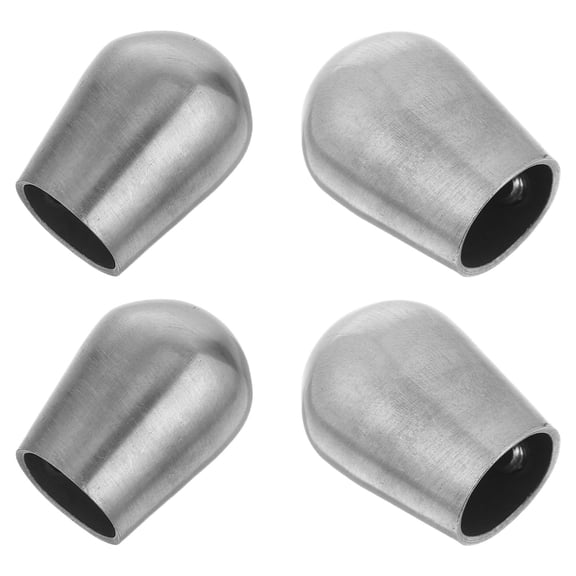 DEEPCRAFF 4Pcs Stainless Steel Handrail Accessories Stair Rail End Caps for Modern Indoor Staircase