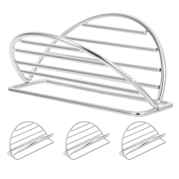 DEEPCRAFF 4Pcs Stainless Steel Taco Holder Stand Durable Heat Resistant Metal Taco Tray for Kitchen Restaurant Use
