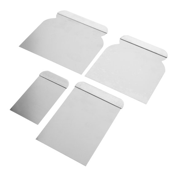 DEEPCRAFF 4Pcs Durable Stainless Steel Spackle Scraper Set for Cement and Paint Application