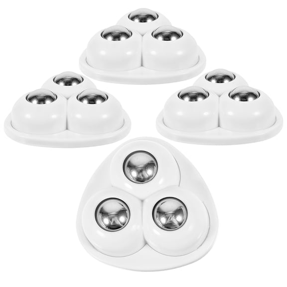 DEEPCRAFF 4-Pack White Sticky Casters Wheels with Design, Storage Case Replacement Wheels