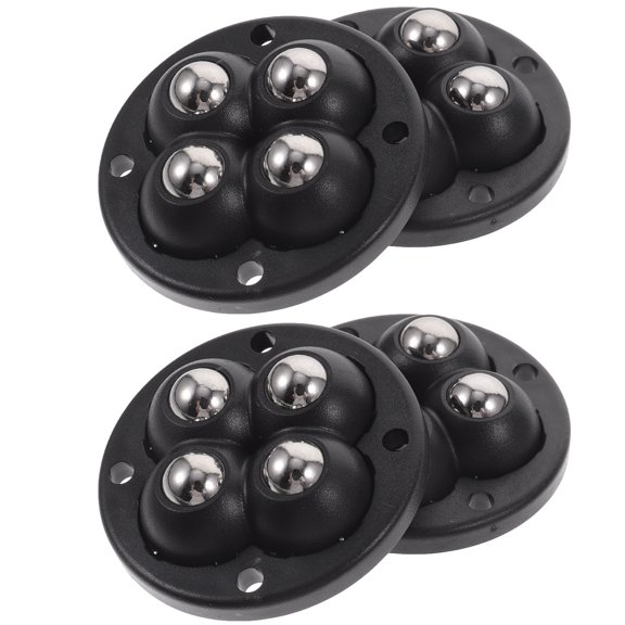 DEEPCRAFF 4Pcs Sticky on Casters Wheels Black for Easy Moving Storage Box with Noise Free Swivel