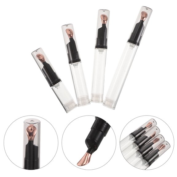 DEEPCRAFF 4Pcs Transparent Vacuum Eye Cream Bottles with One Hand Pump and Massage Tip