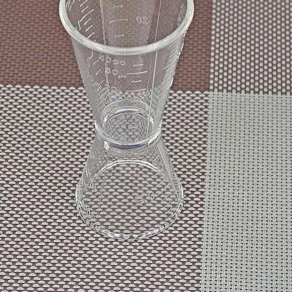 DEEPCRAFF 4-Piece Double-Sided Transparent Measuring Cups for Precise Cocktail Ingredient Measurement Bar Tools