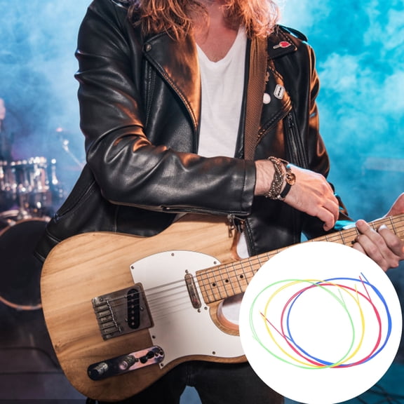 DEEPCRAFF 4-Piece Multi-Colored Nylon Ukulele Strings Set for U104 Model, Easy to Replace and
