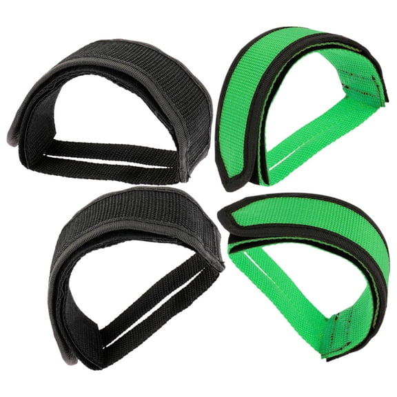 DEEPCRAFF 4Pcs Universal Adjustable Cycling Pedal Straps Nylon Anti Slipping for Exercise and Fixed Gear Bikes