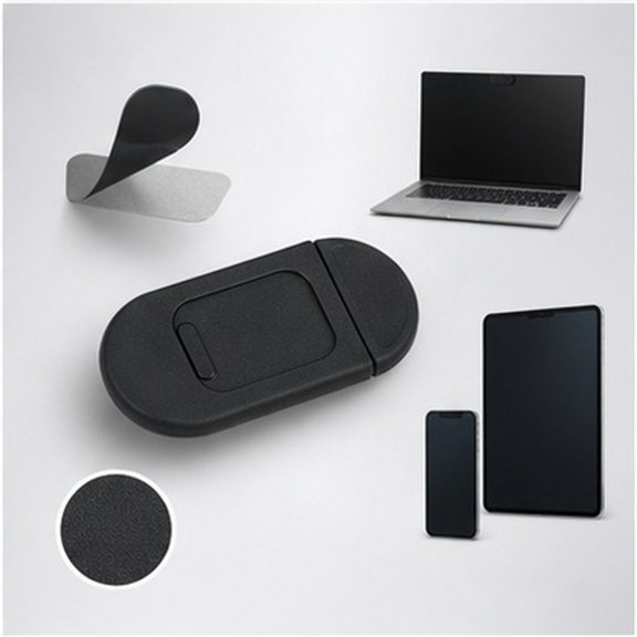 DEEPCRAFF 4 Pcs Black Webcam Cover Slide, Camera Privacy Shutter for Laptop, Desktop, Tablet, Phone, PC,