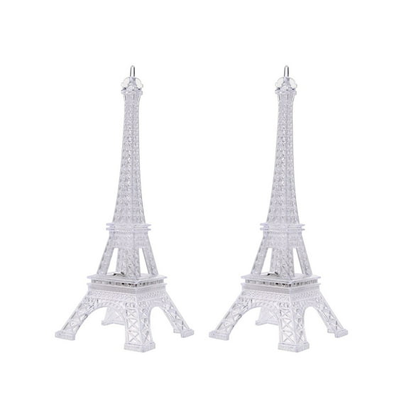 DEEPCRAFF 4-Pack White LED Eiffel Tower Night Lights for Home, Party, Desk, and Room Decoration