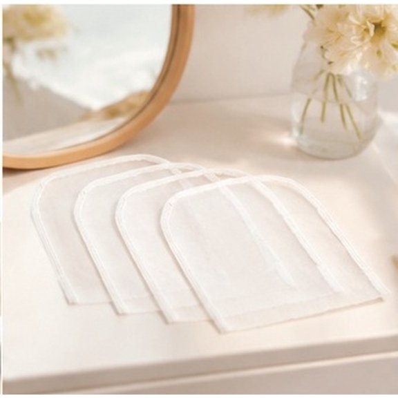DEEPCRAFF 4Pcs White Lace Wig Closure Piece for DIY Wig Making Soft Lace Material